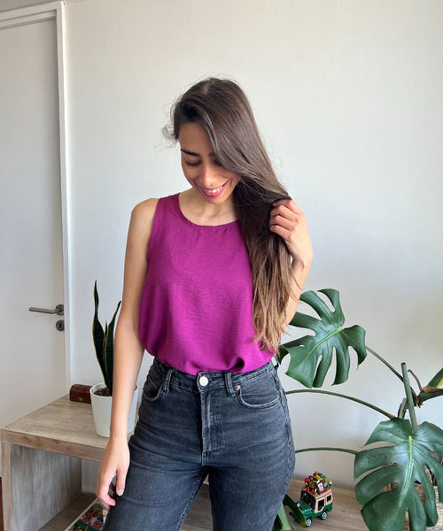 ~  Blusa Ambar color vino